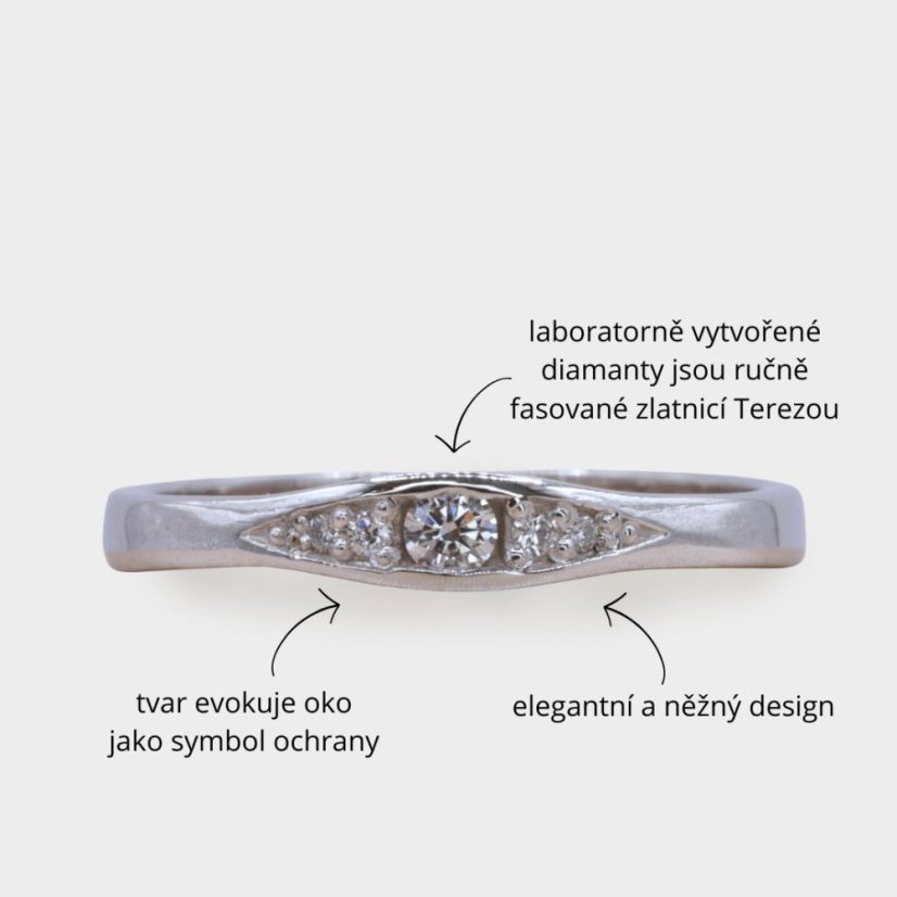 Zásnubní prsten s LAB GROWN diamanty