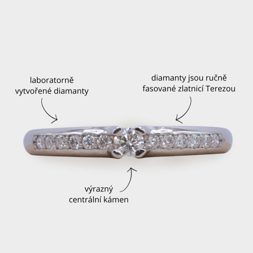 Zásnubní prsten s LAB GROWN diamanty