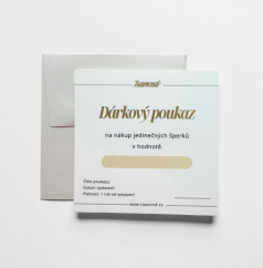 Dárkový poukaz na jedinečný šperk