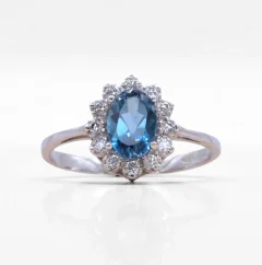 London Blue topaz prsten