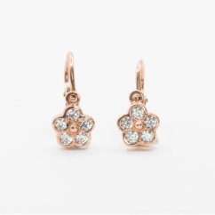 Náušnice Kytička rosegold
