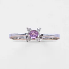 Růžový safír prsten