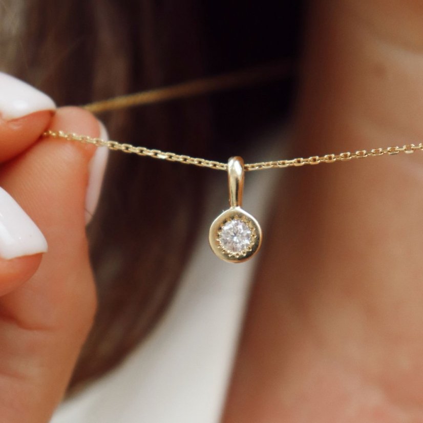 Přívěsek Birthstone Laboratorní diamant – duben