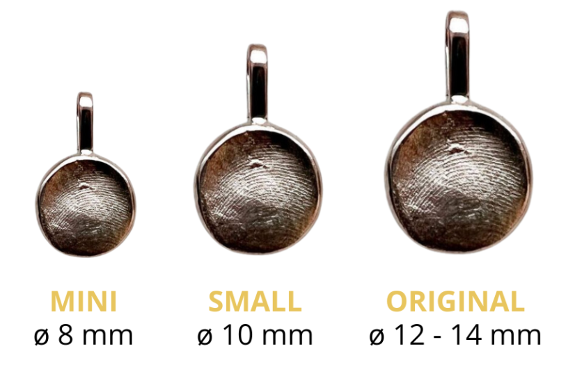 Zlatý otisk vzpomínek - Barva zlata: Růžové zlato, Velikost medailonku: Mini - průměr 8 mm